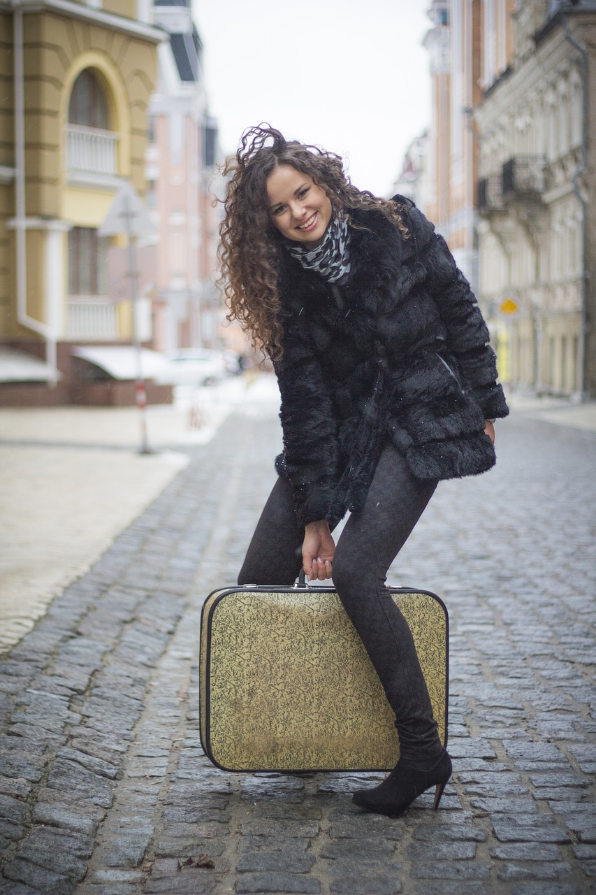 suitcase  girl  woman free photo