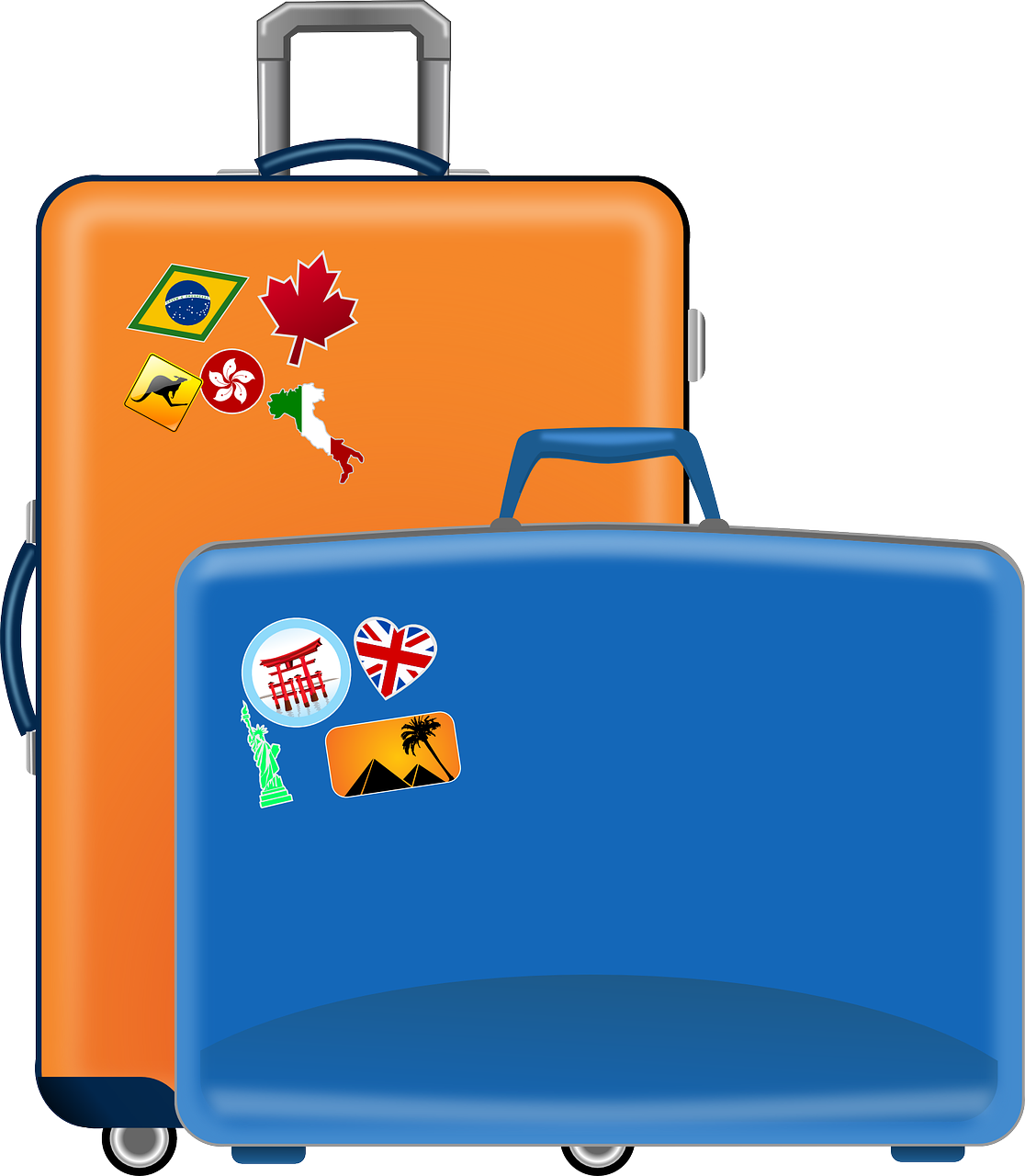 suitcases flight travel free photo