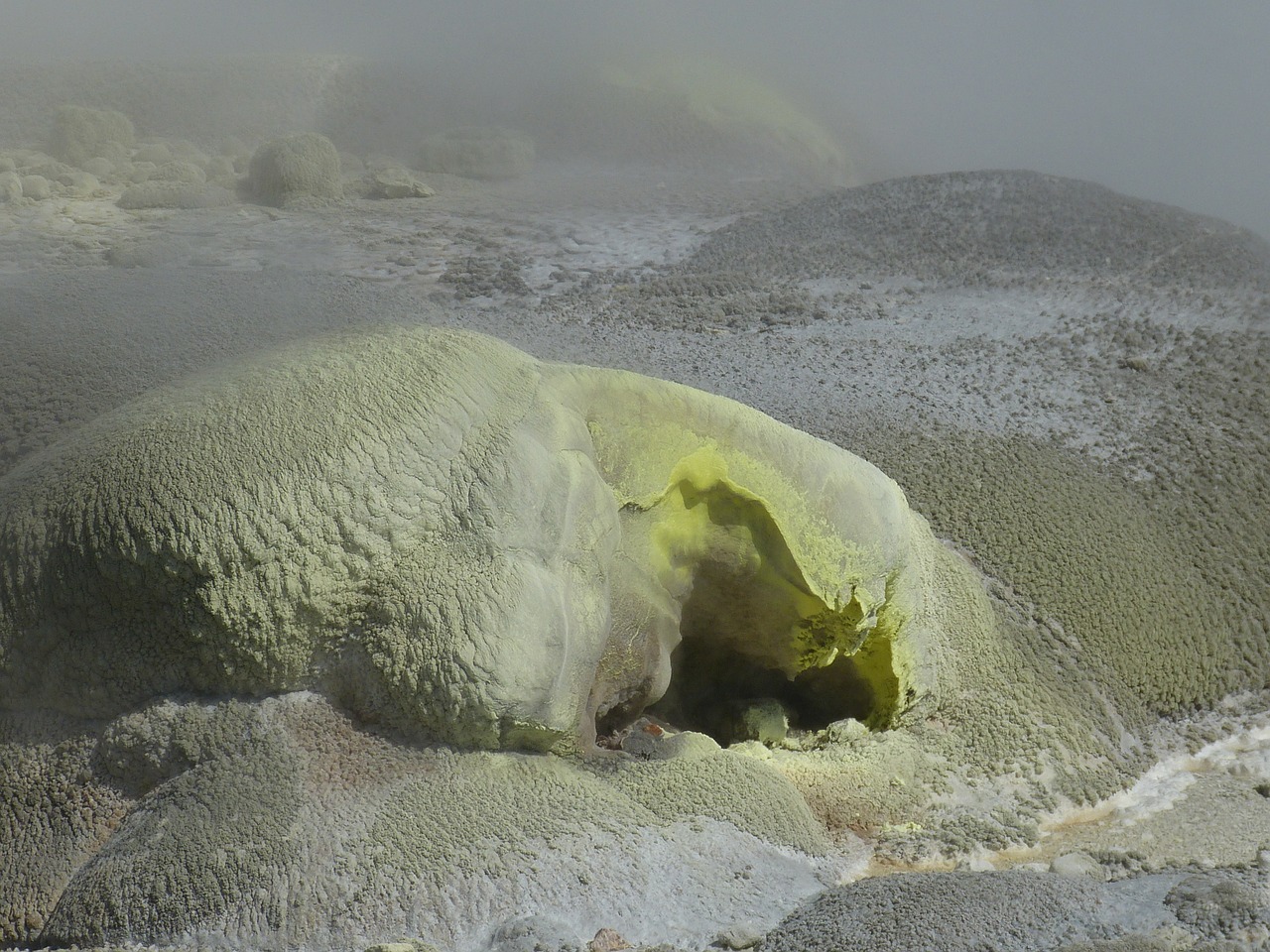 sulfur rotorua gases free photo