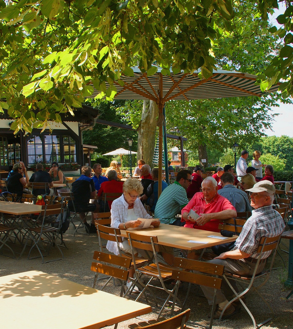 summer beer garden celebrate free photo
