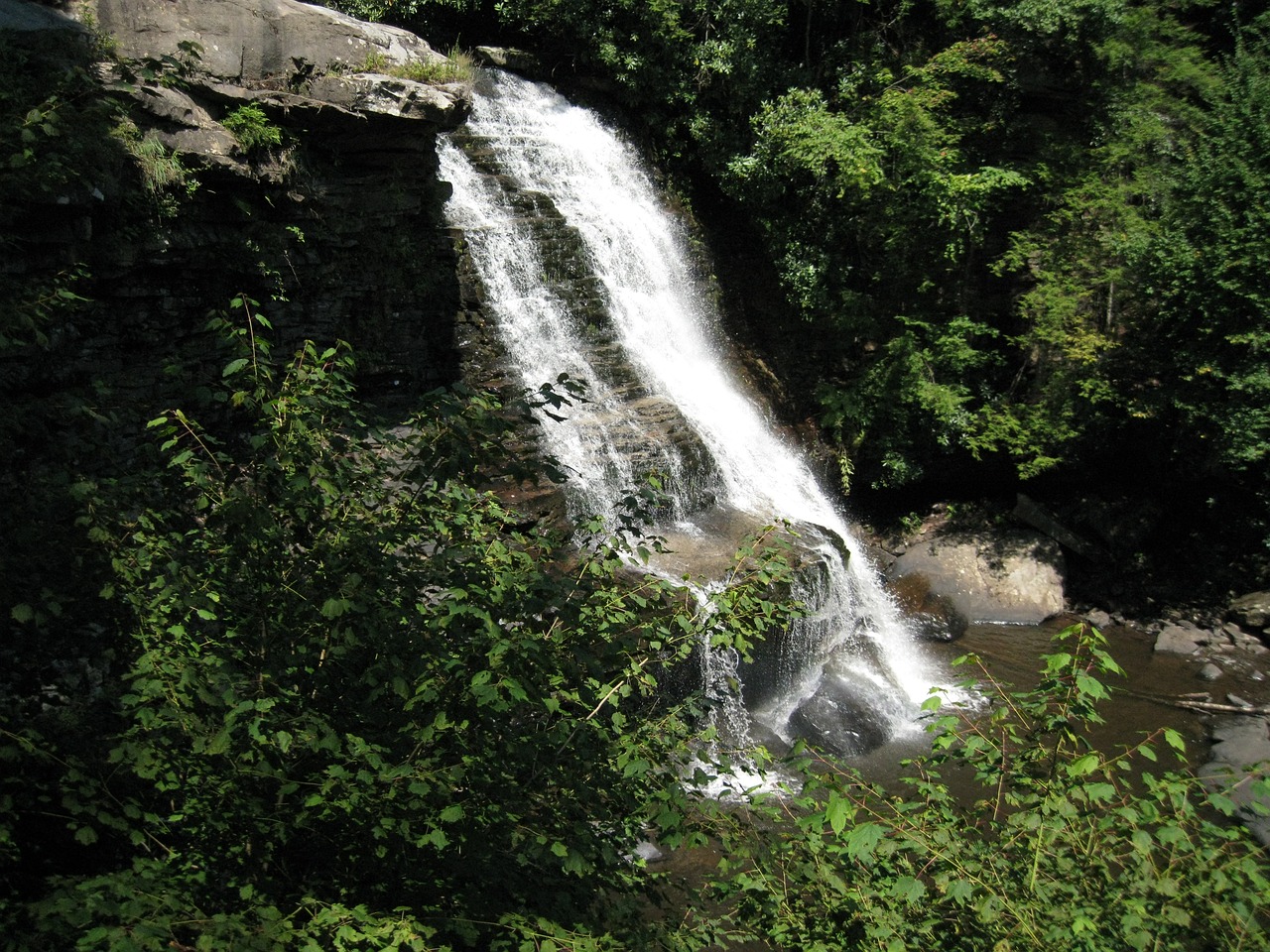 summer waterfall maryland free photo