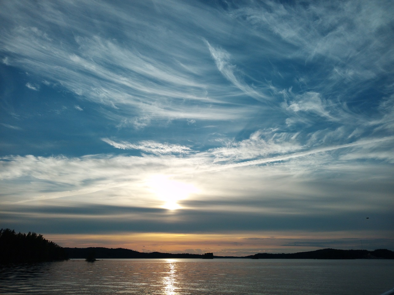 summer  lake  sunset free photo