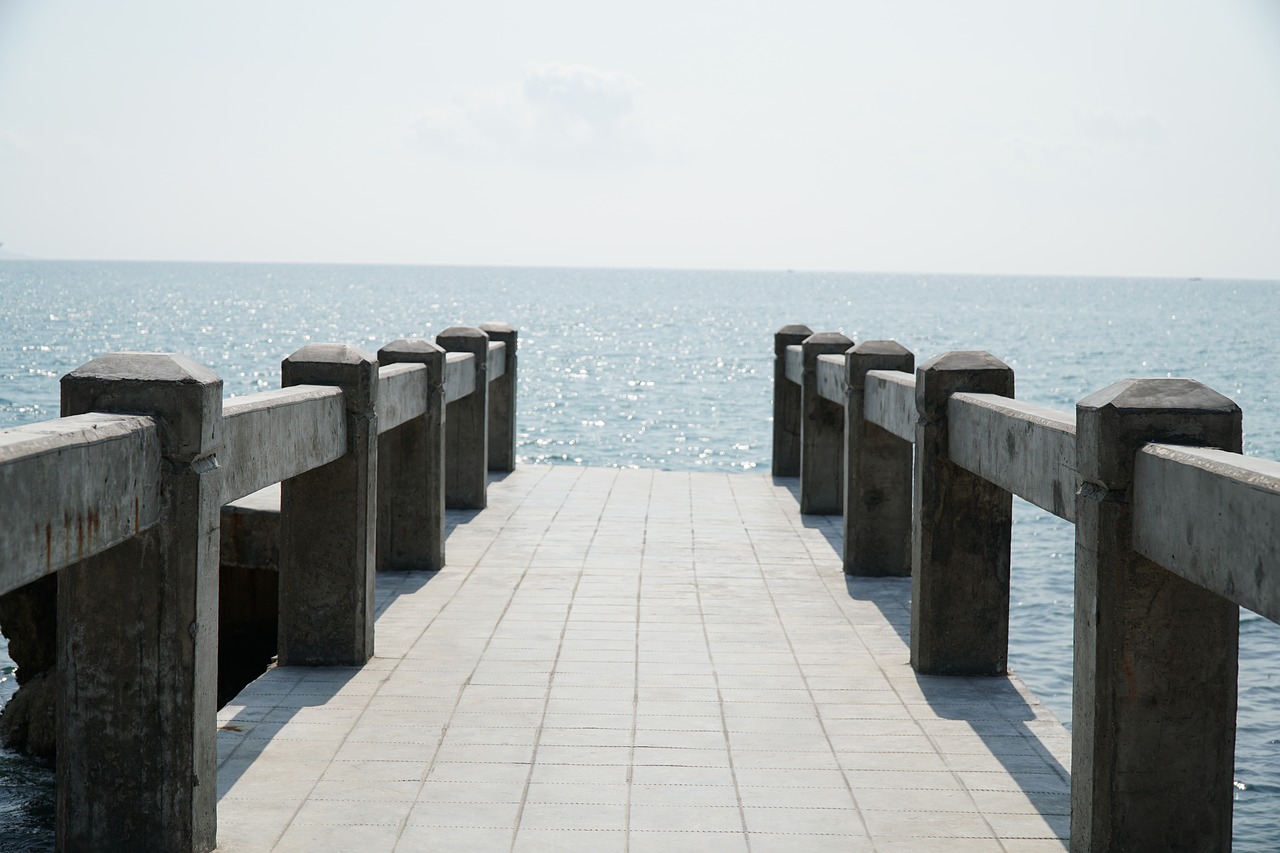 summer  beach  bridge free photo