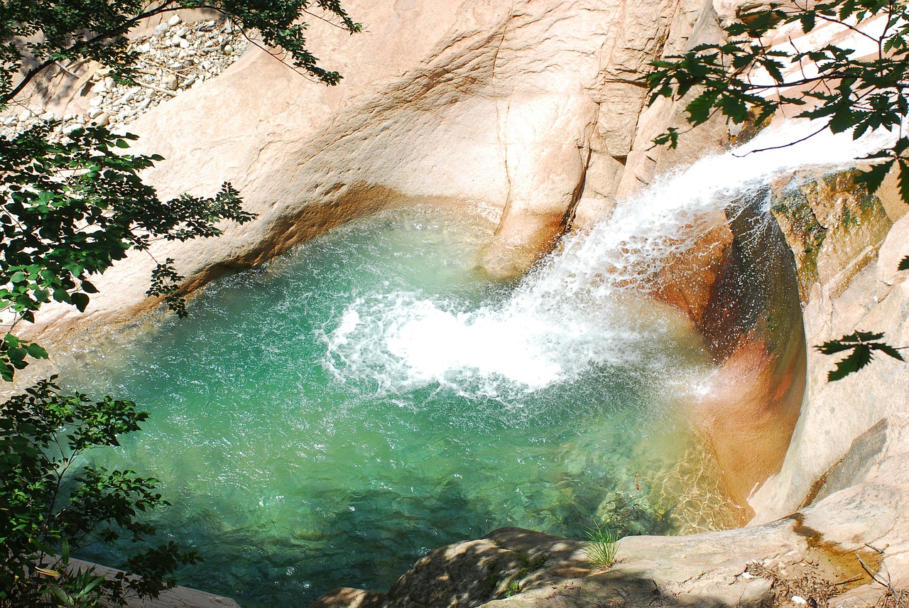 summer mt seoraksan waterfall free photo