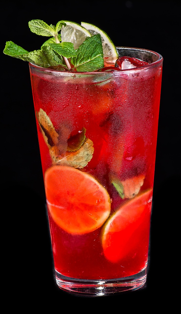summer drink strawberry mint free photo