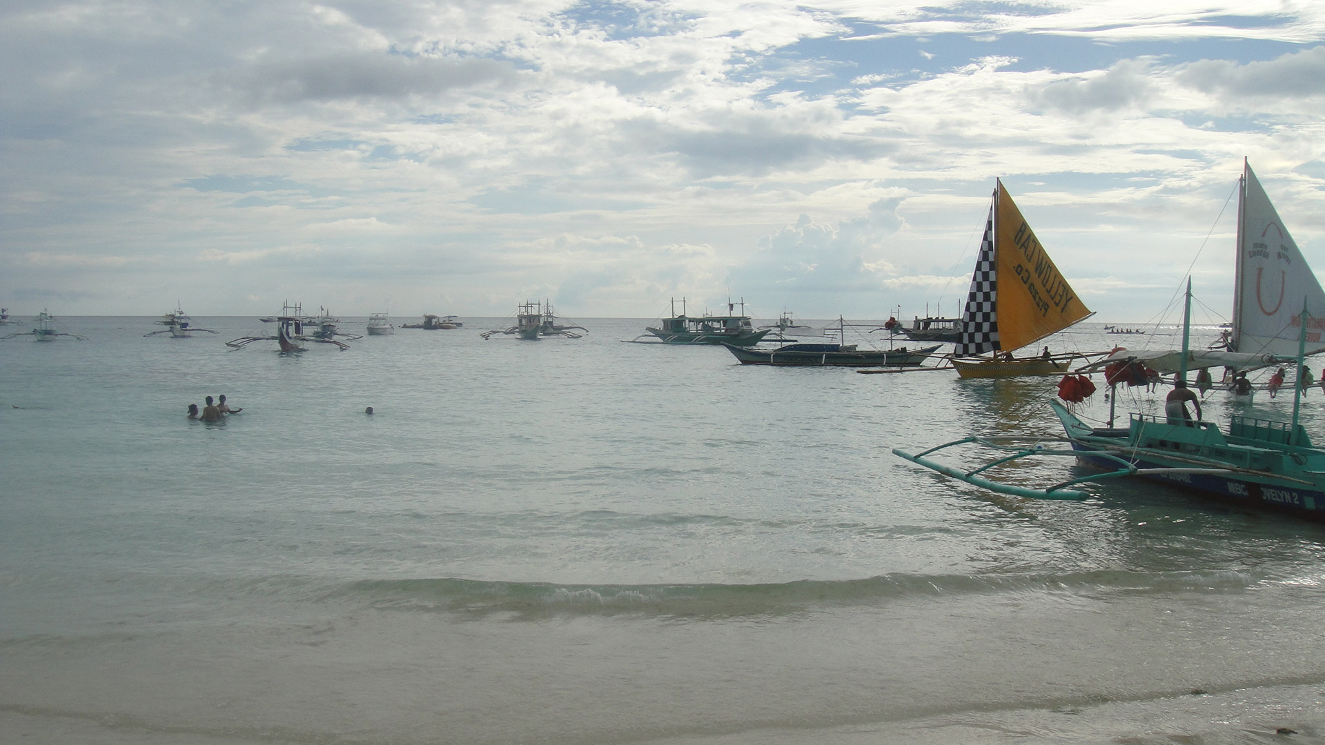 boracay white sand nature free photo