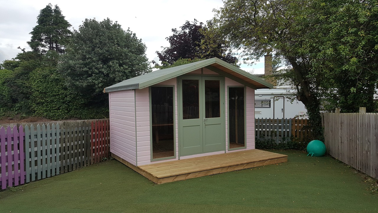 summer house play room garden building free photo