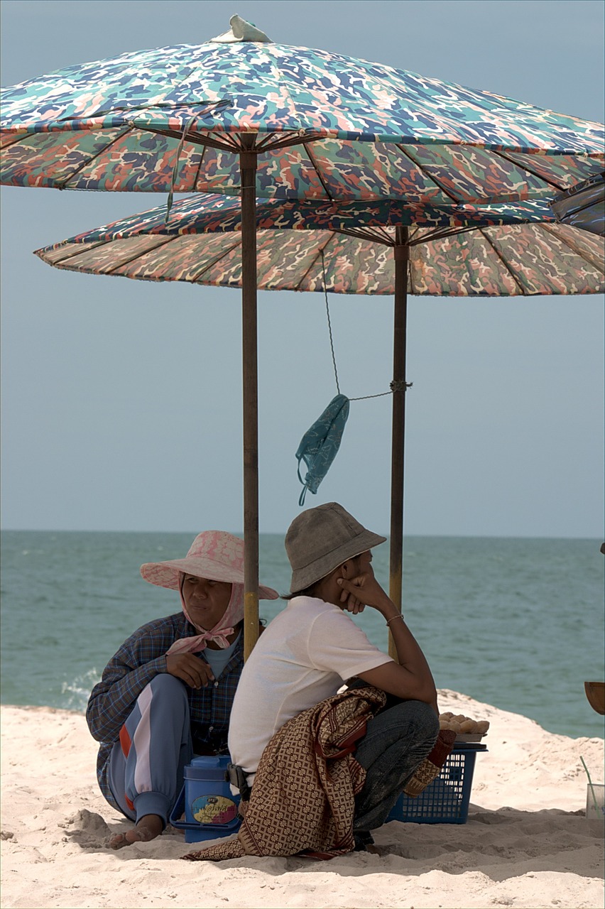 sun beach parasol free photo