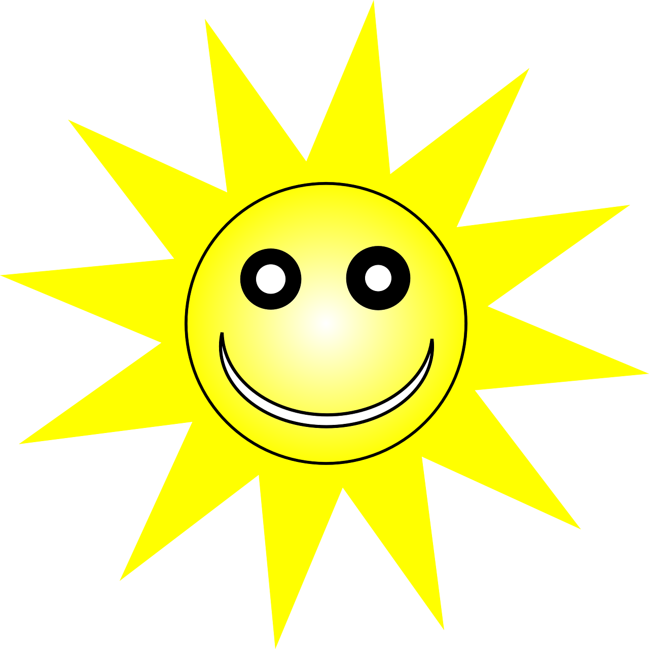 sun smiling heat free photo