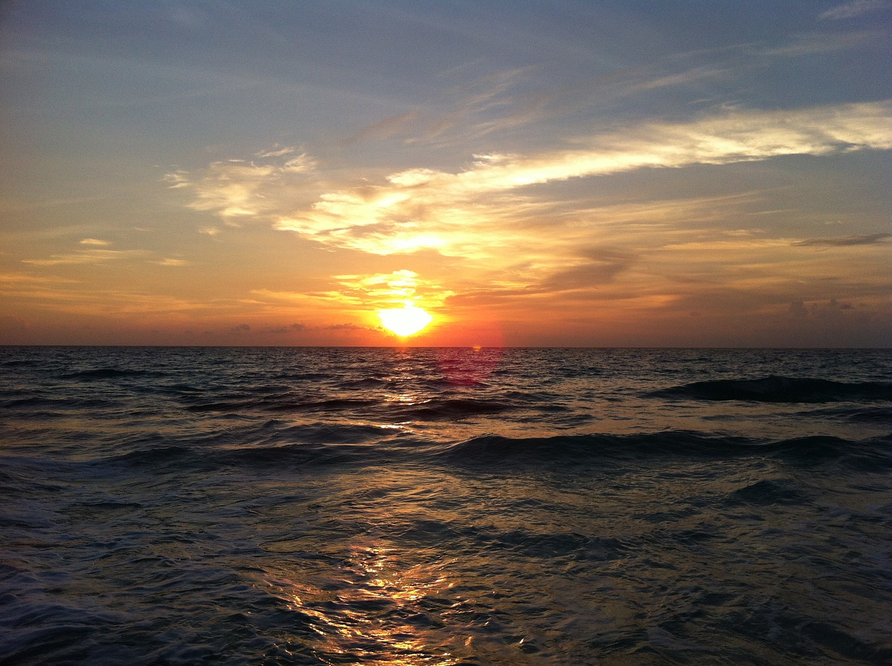 sun sunset ocean free photo