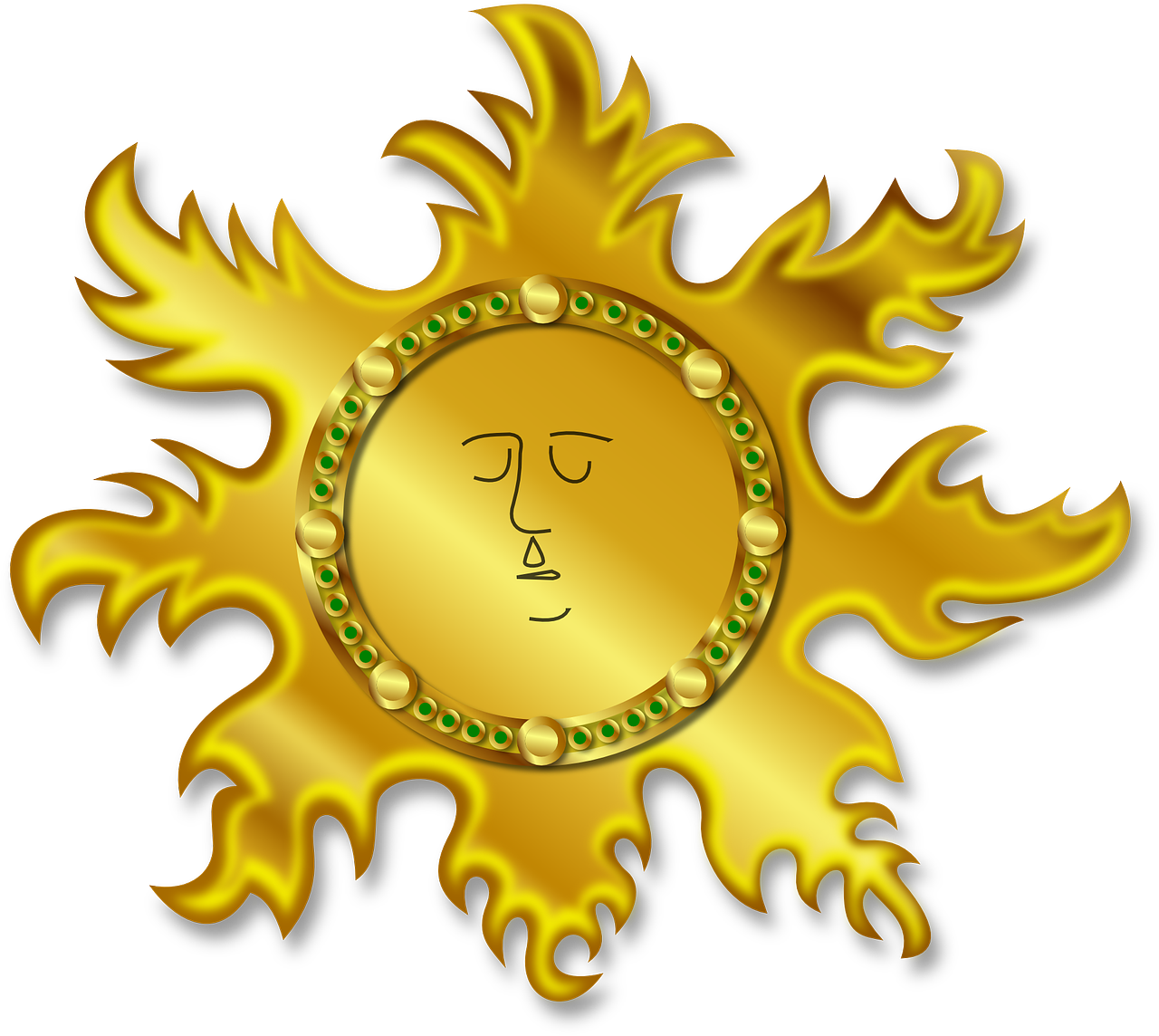 sun gold astrological free photo