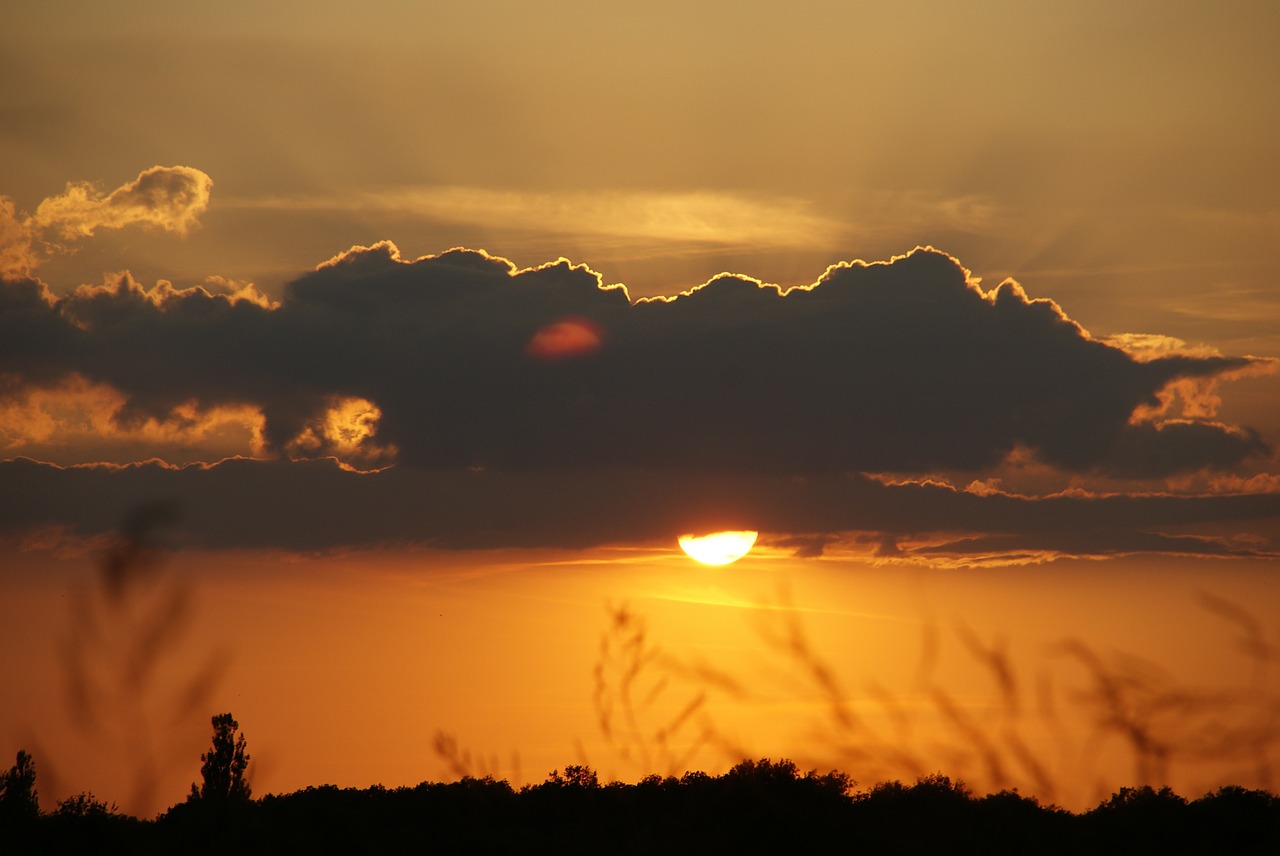 sun sunset clouds free photo