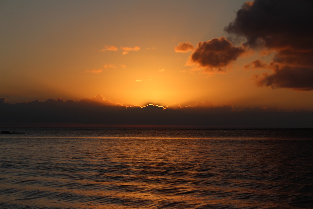 sun sunset mauritius free photo