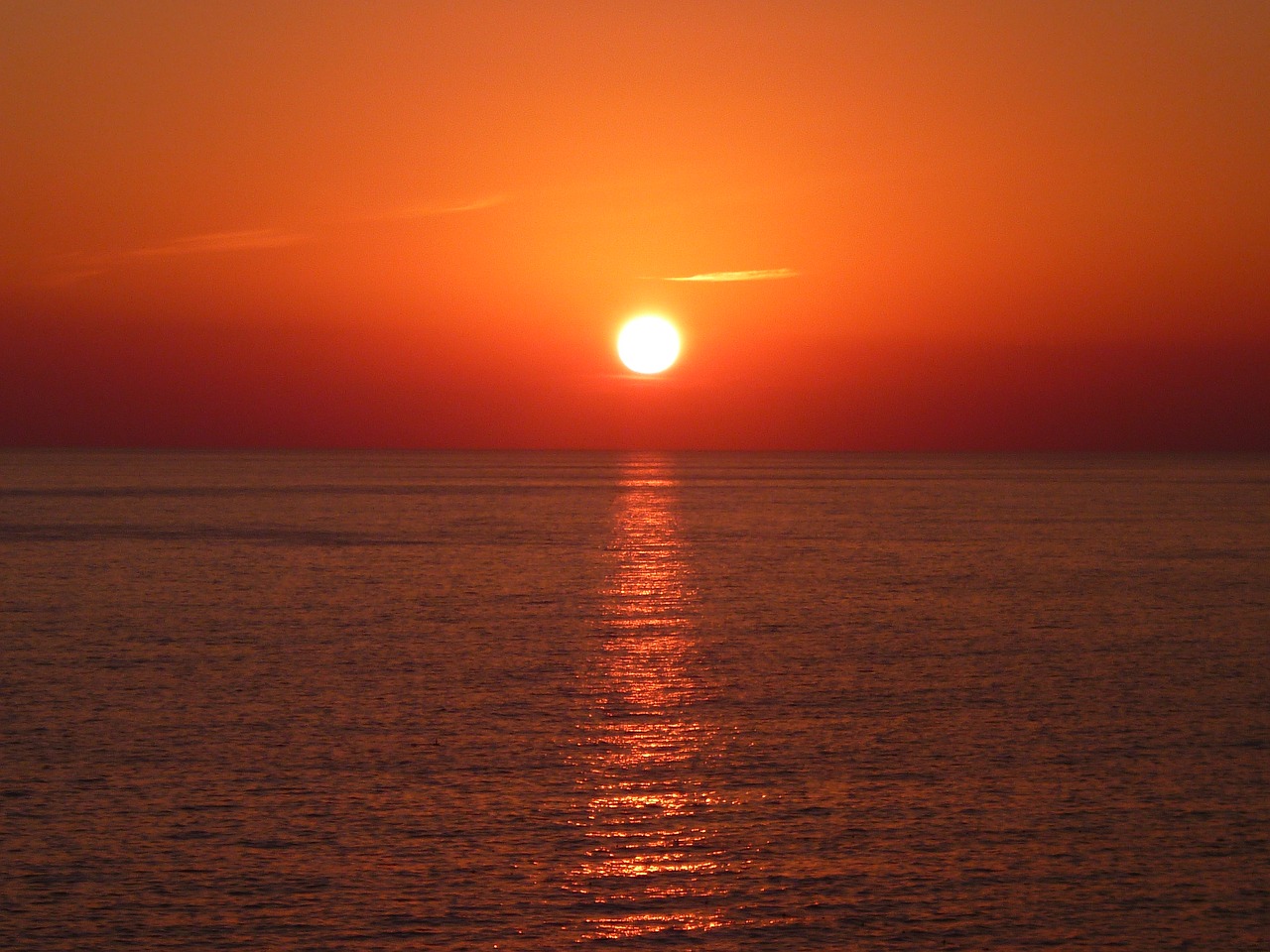 sun sunset sea free photo