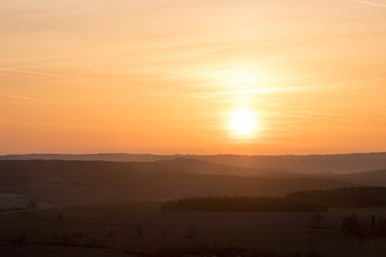 sun sunset abendstimmung free photo