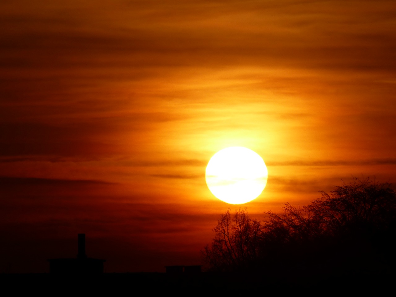 sun sunset abendstimmung free photo