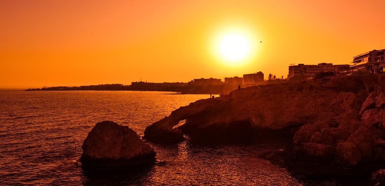 sun sunset rocky coast free photo