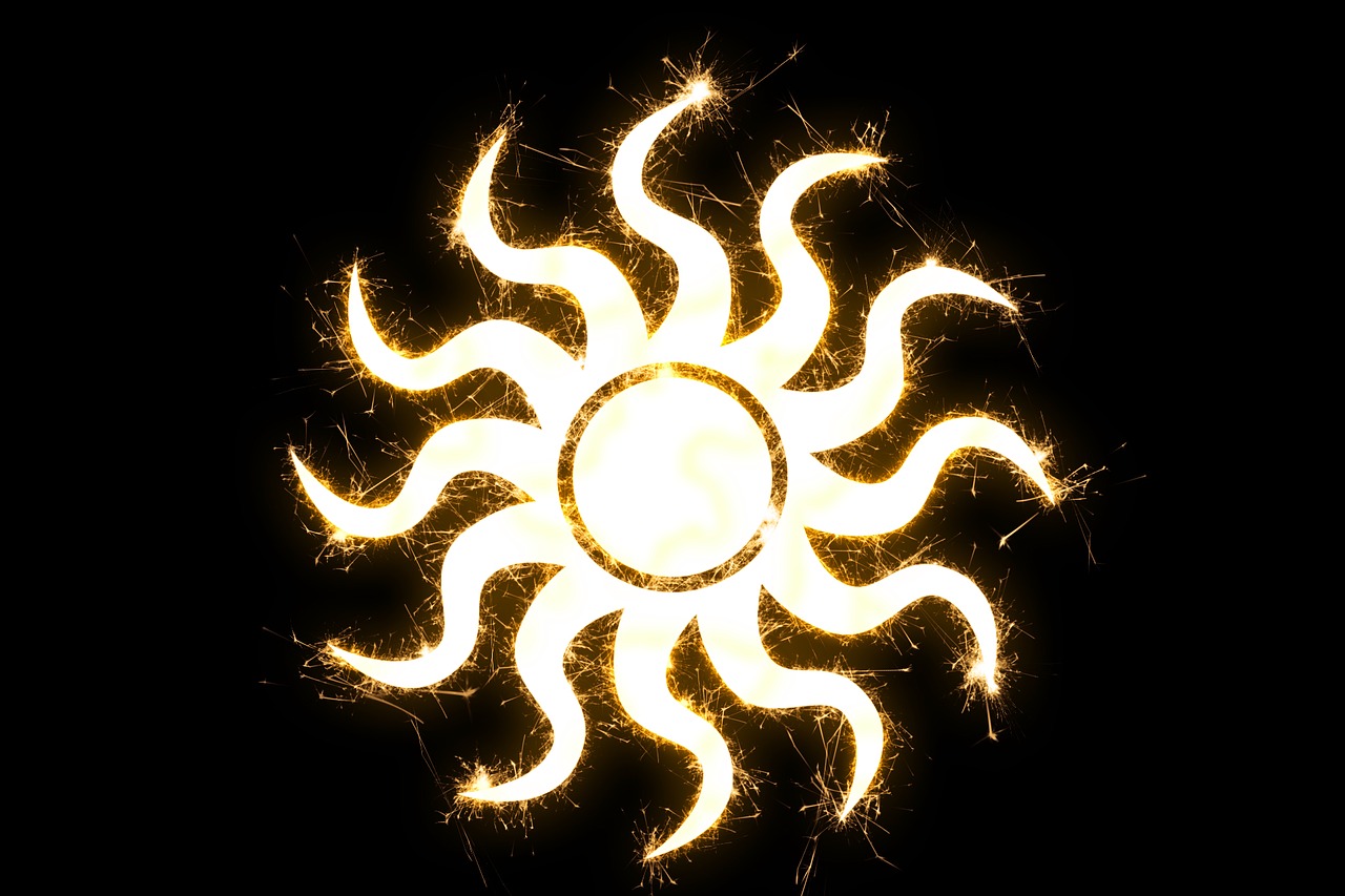 sun sparkle icon free photo