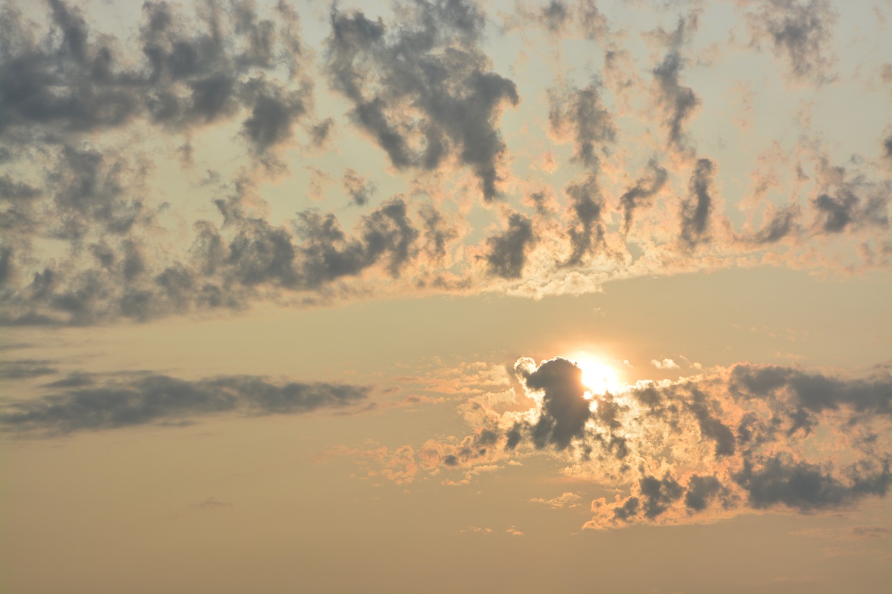 sun clouds cloudy sky free photo