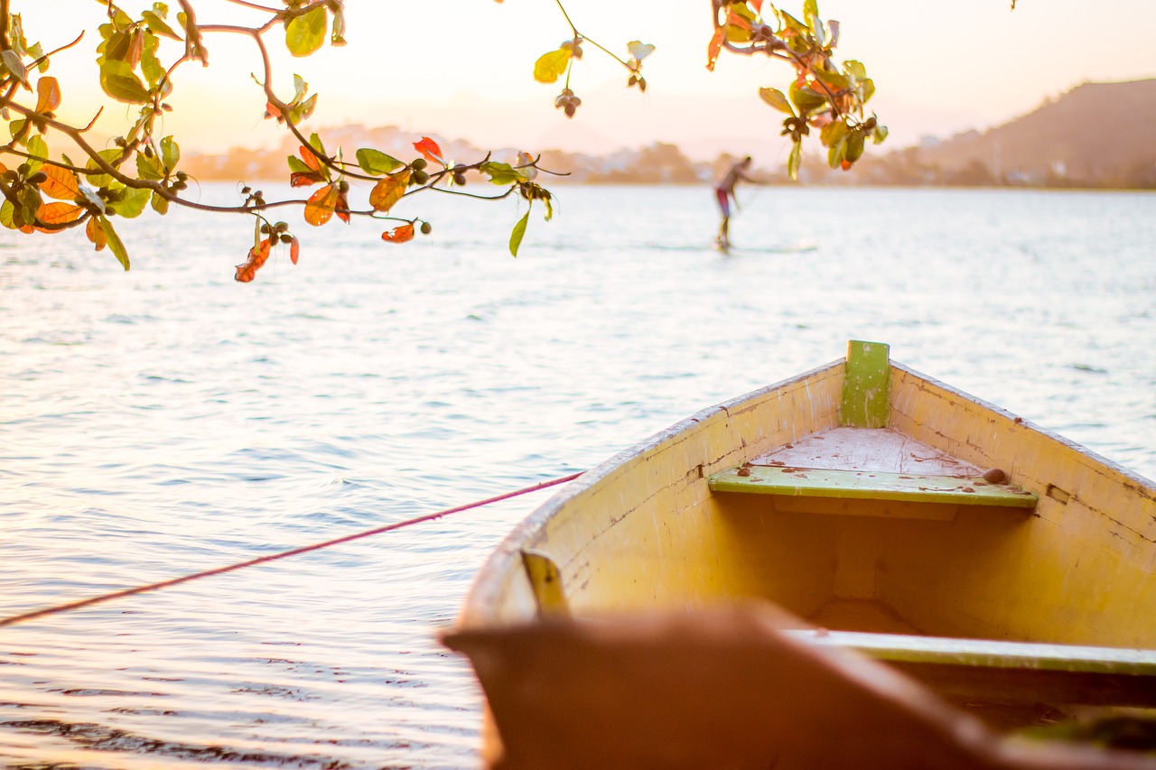 sun boat orange free photo