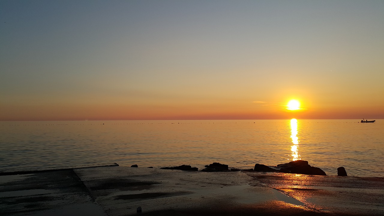 sun sunset seaside free photo