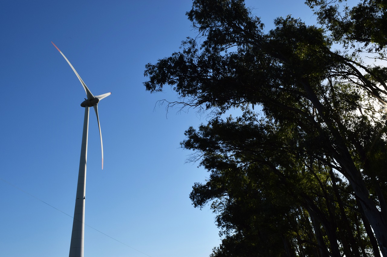 sun wind energy mill free photo