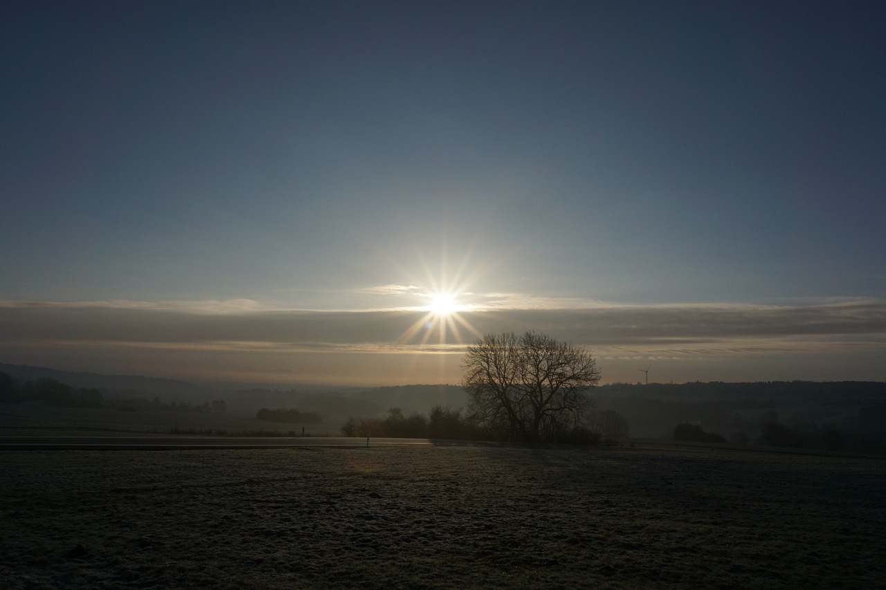 sun dawn landscape free photo