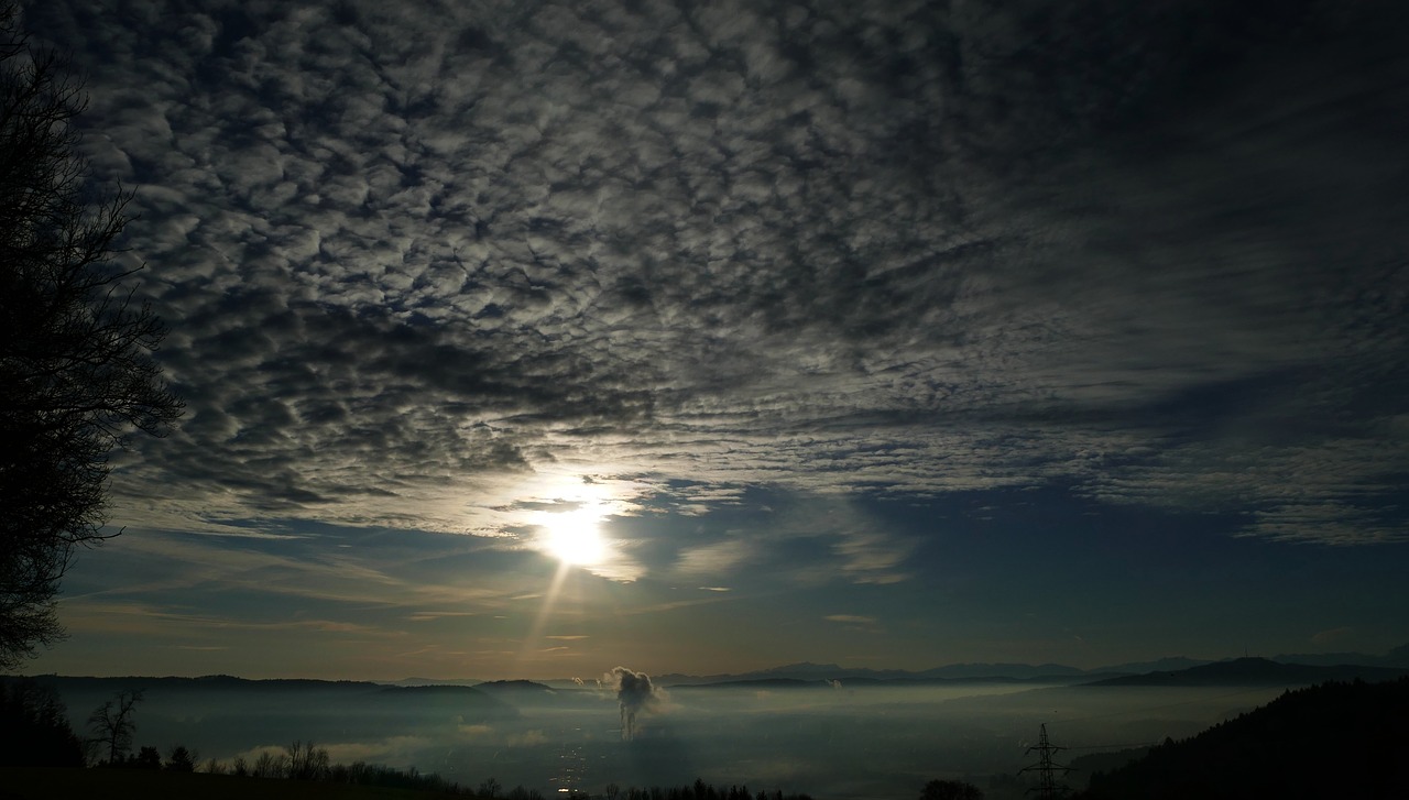 sun clouds nature free photo