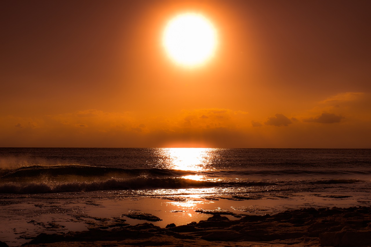 sun  sunset  sea free photo