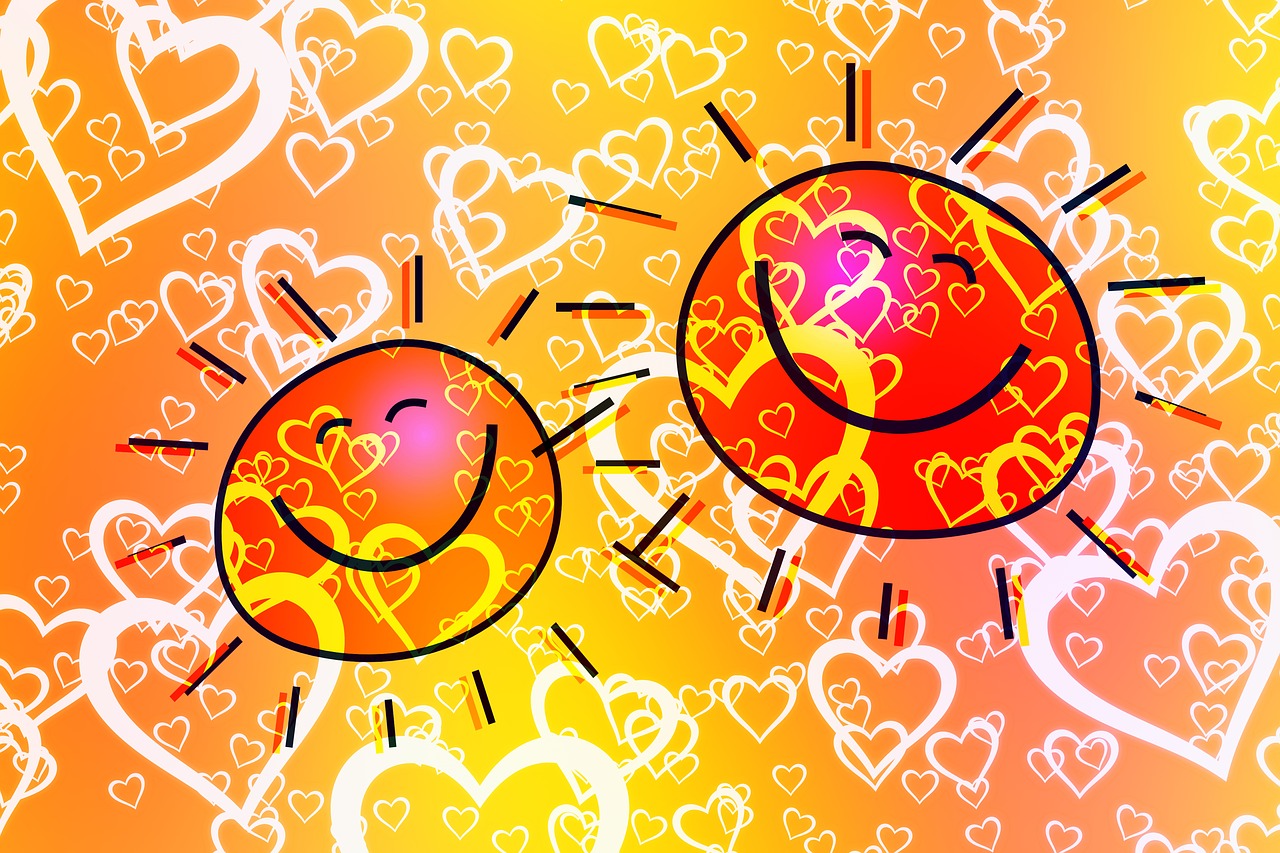 sun  heart  love free photo