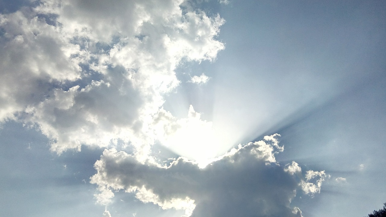 sun sun rays cloud free photo