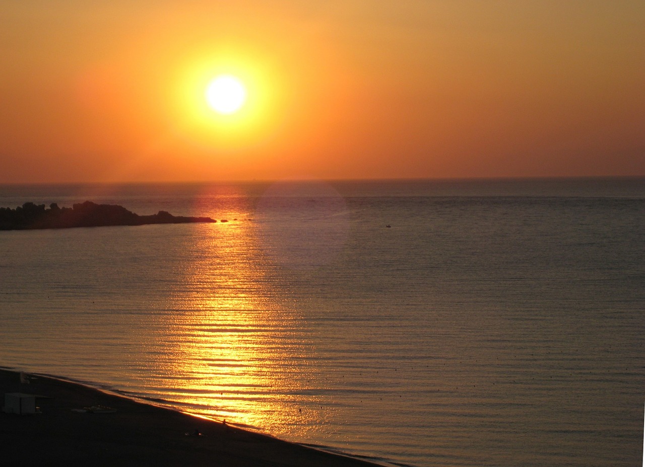 sun sea sunrise free photo