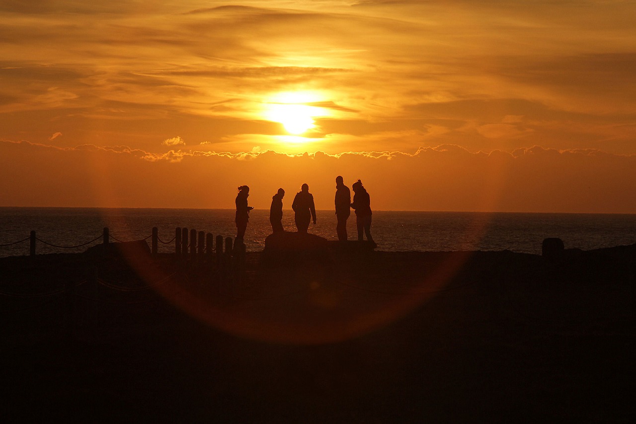 sun the sky silhouette free photo