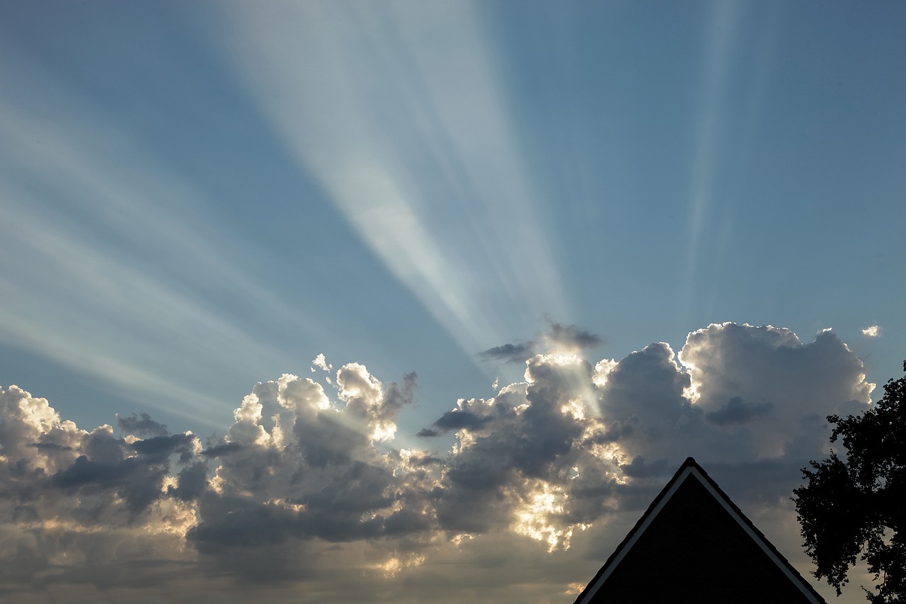 sun sky rays free photo