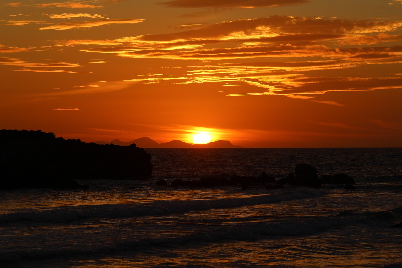 sun sunset menorca free photo