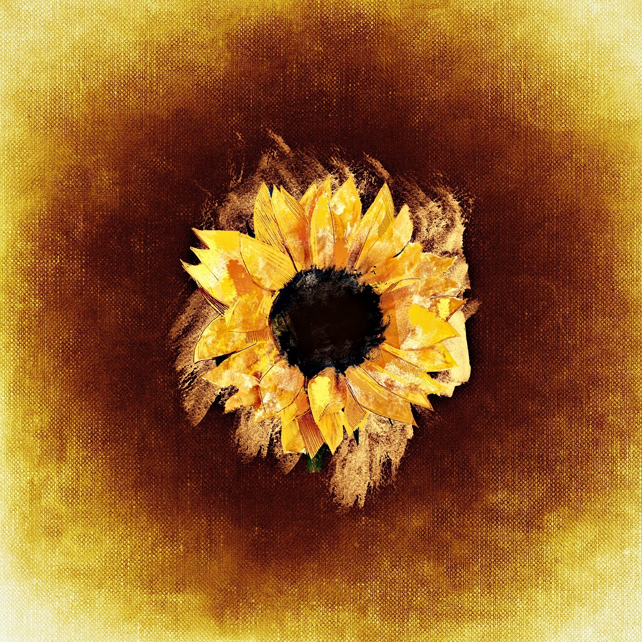 sun flower watercolor background free photo