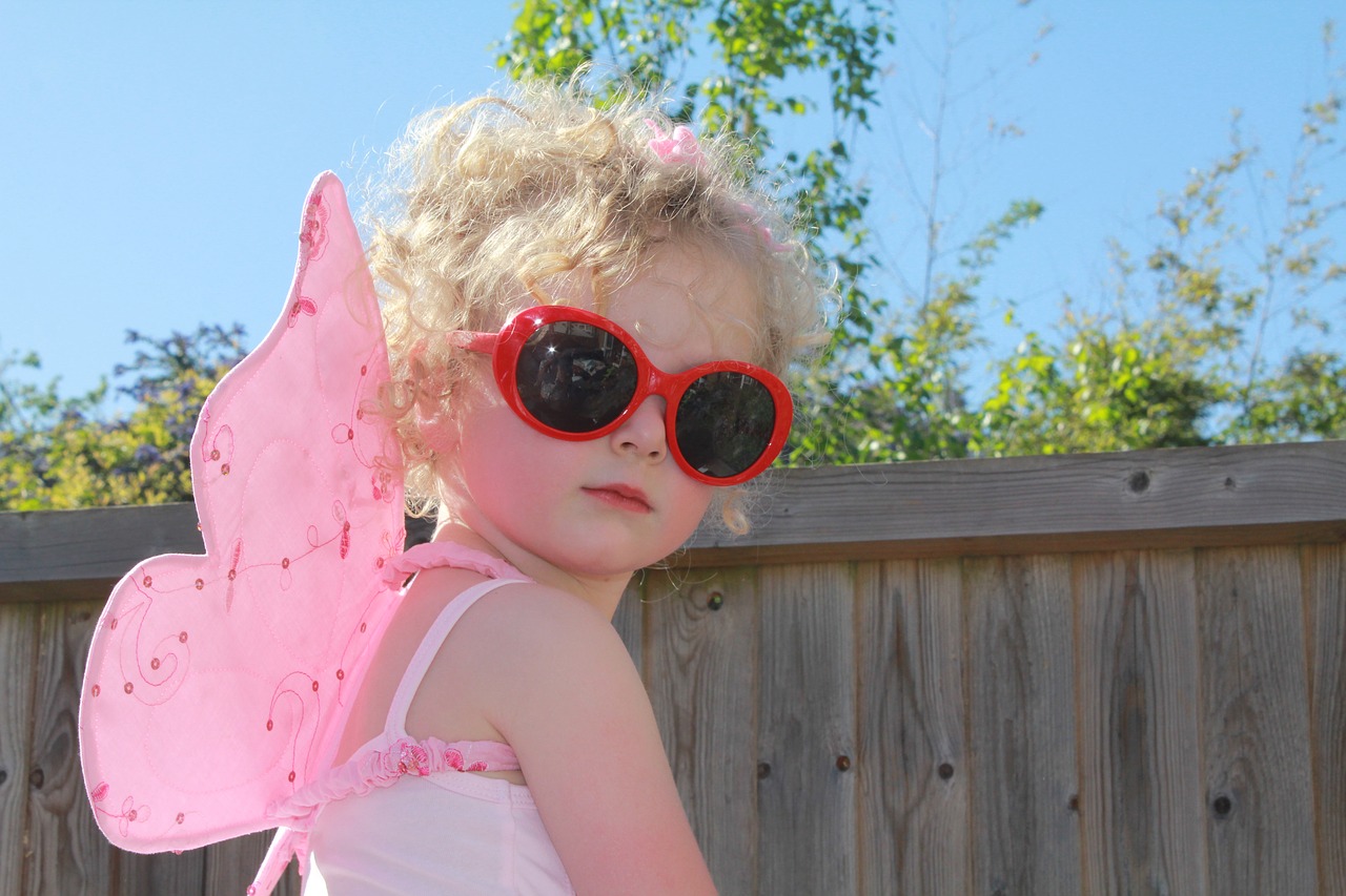 sun glasses  fairy  butterfly free photo