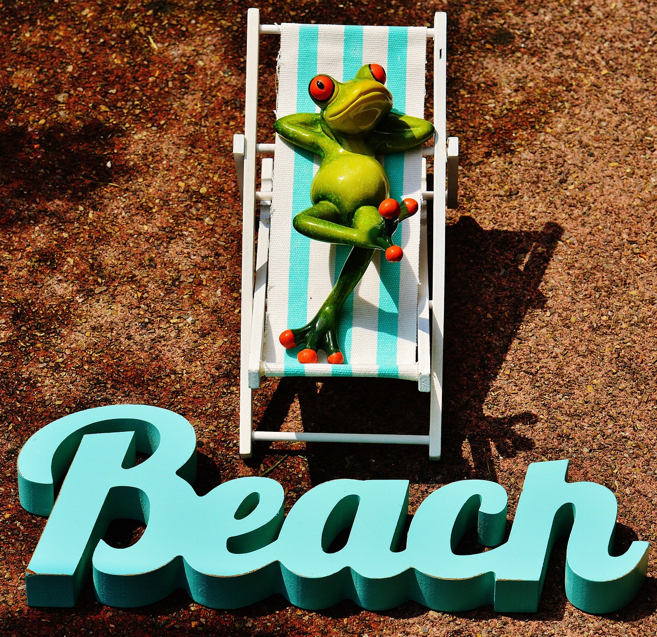 sun loungers beach font free photo