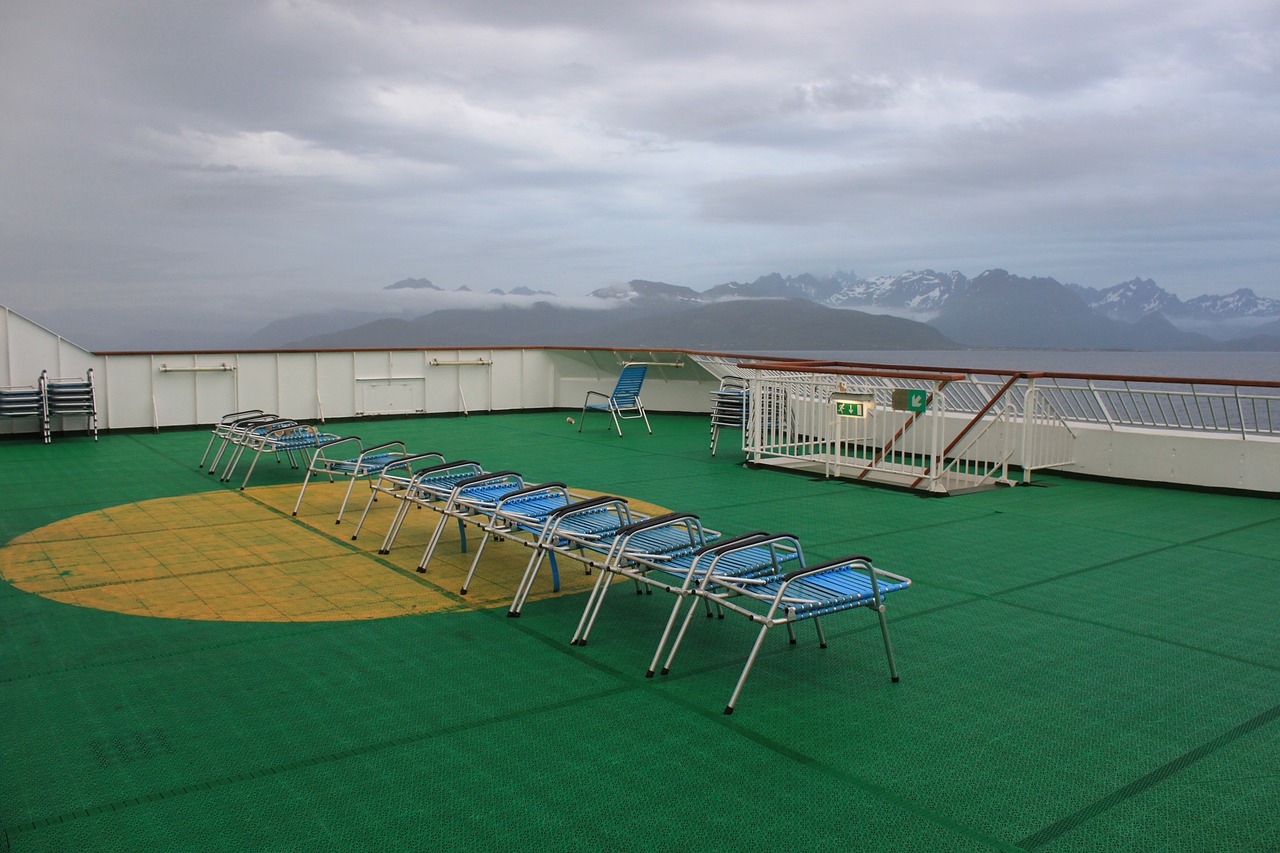sun loungers deck ship deck free photo