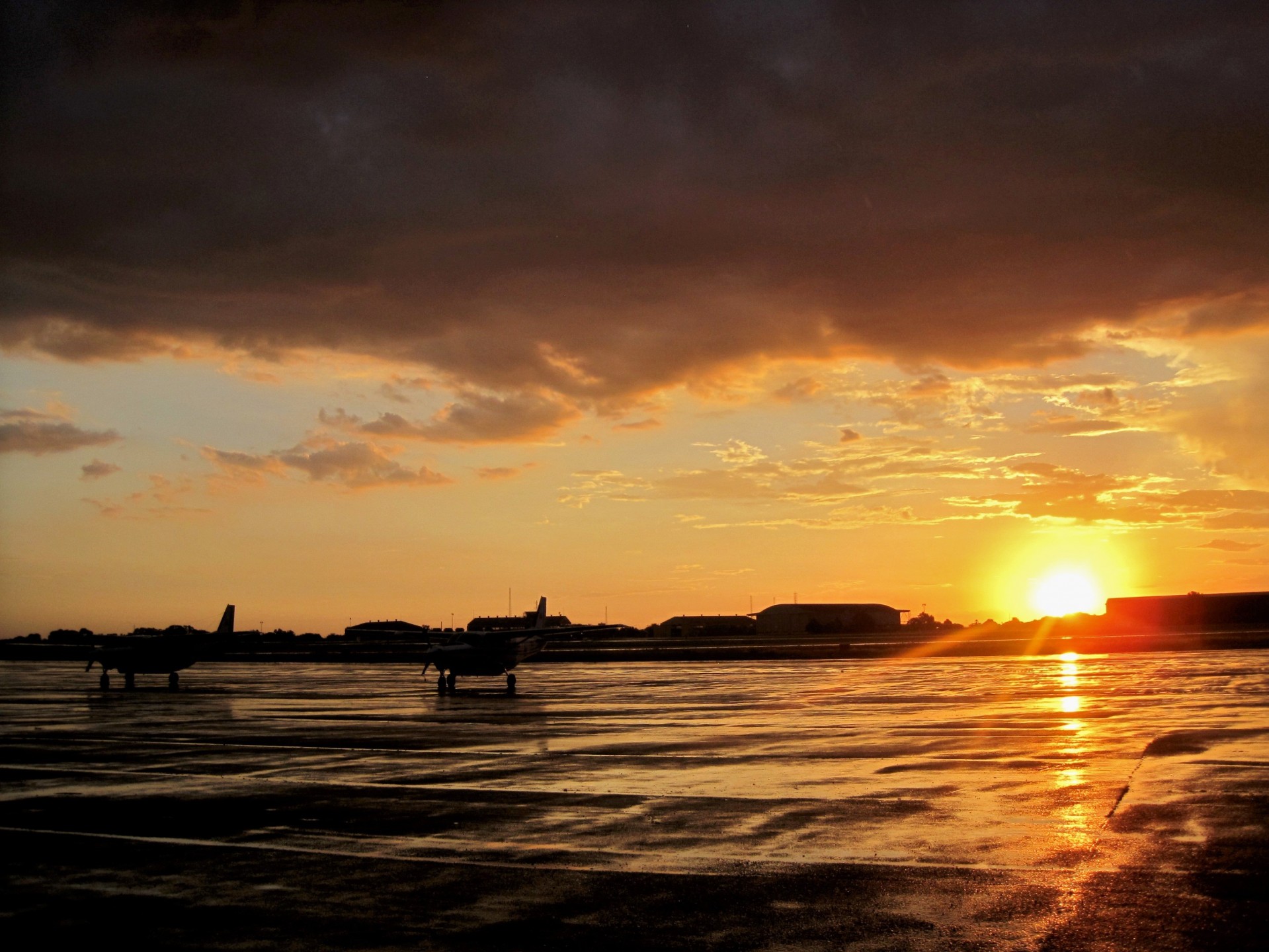airbase sunset tarmac free photo