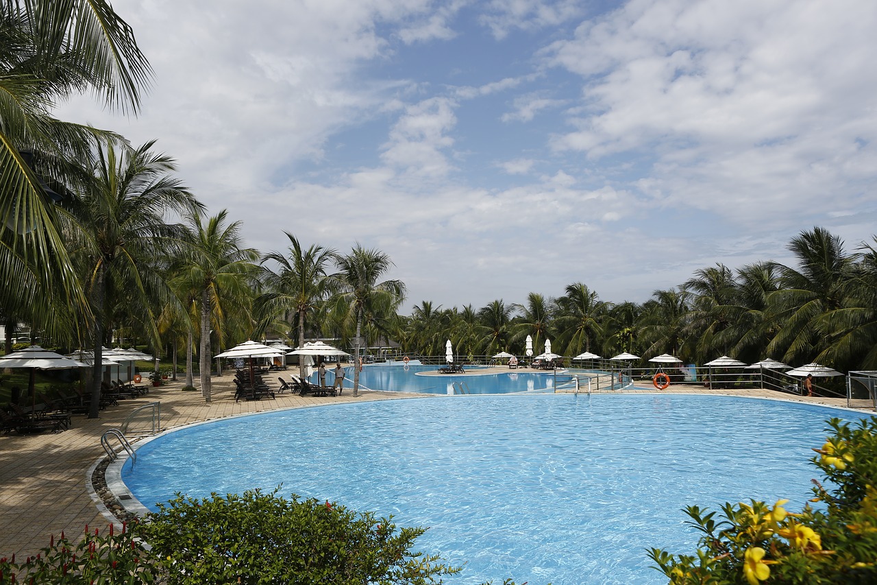 sun spa resort swimming pool vietnam free photo