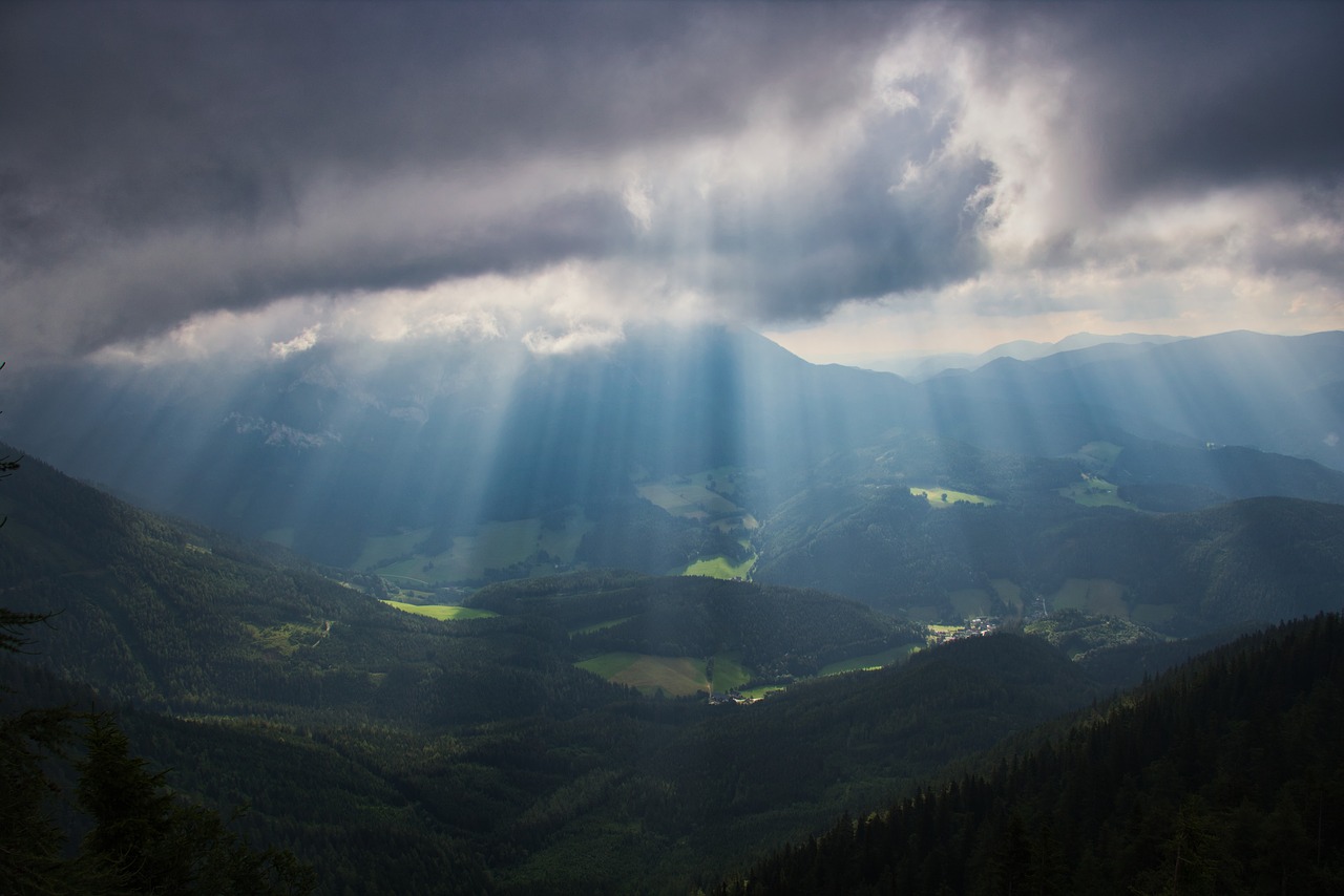 sunbeam  valley  landscape free photo