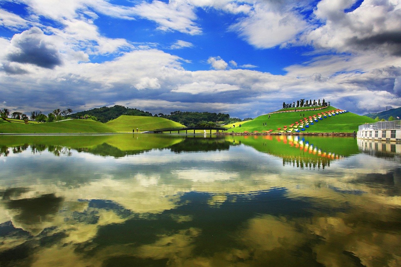 suncheon bay sky cloud free photo