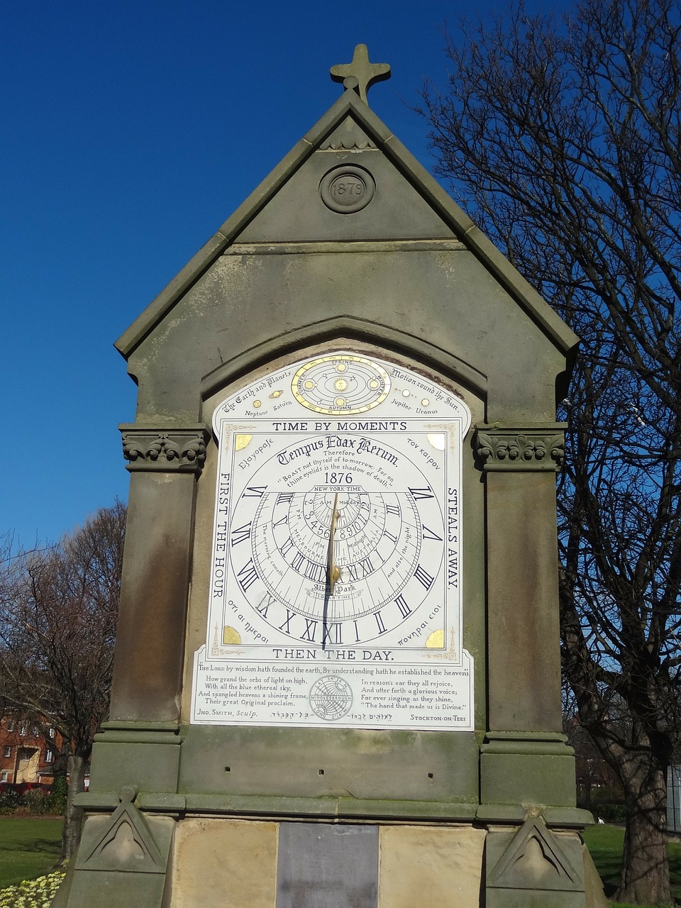 sundial clock middlesbrough free photo