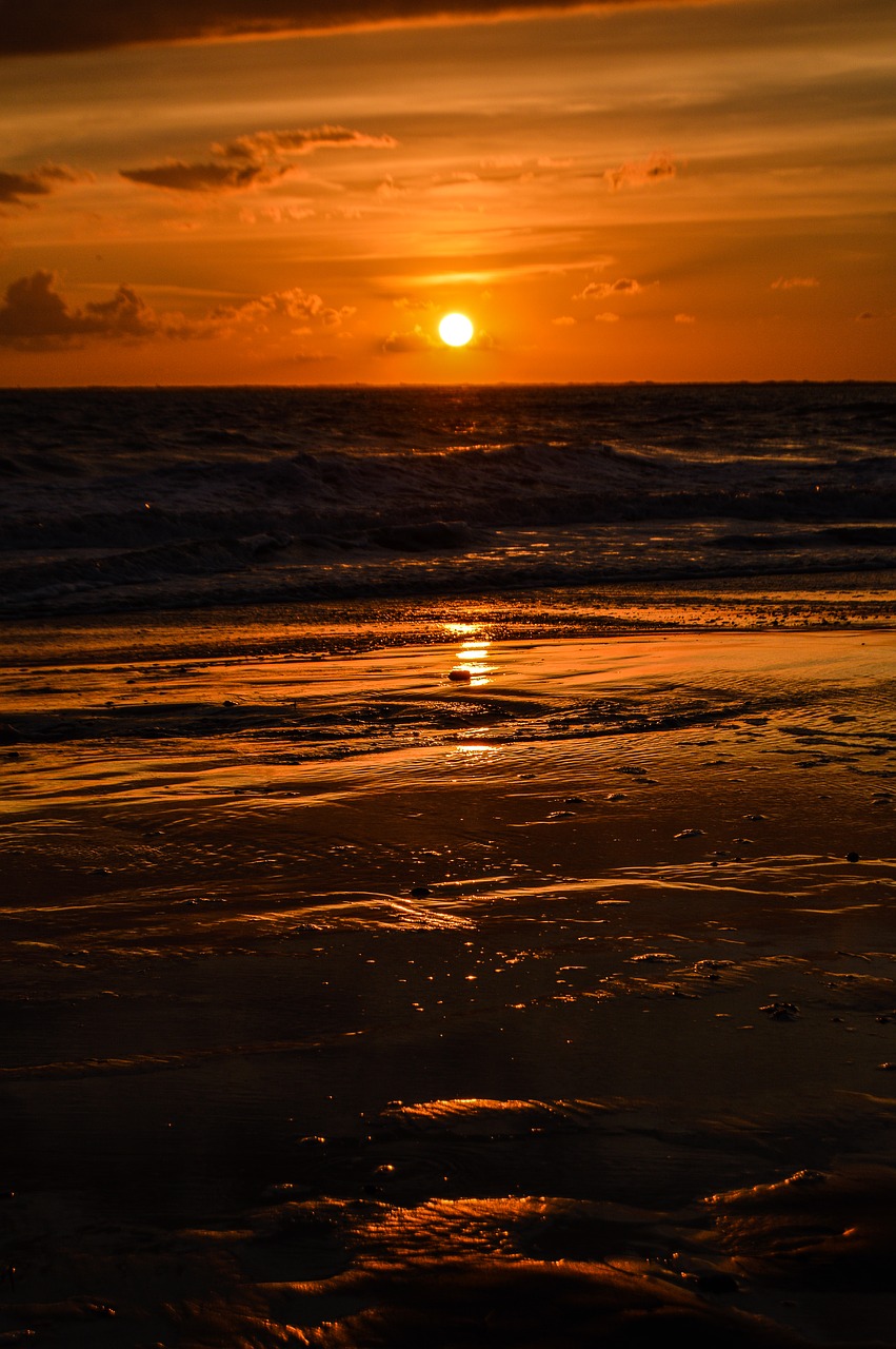 Sundown North Sea Water Sunset Mood Free Image From Needpix Com