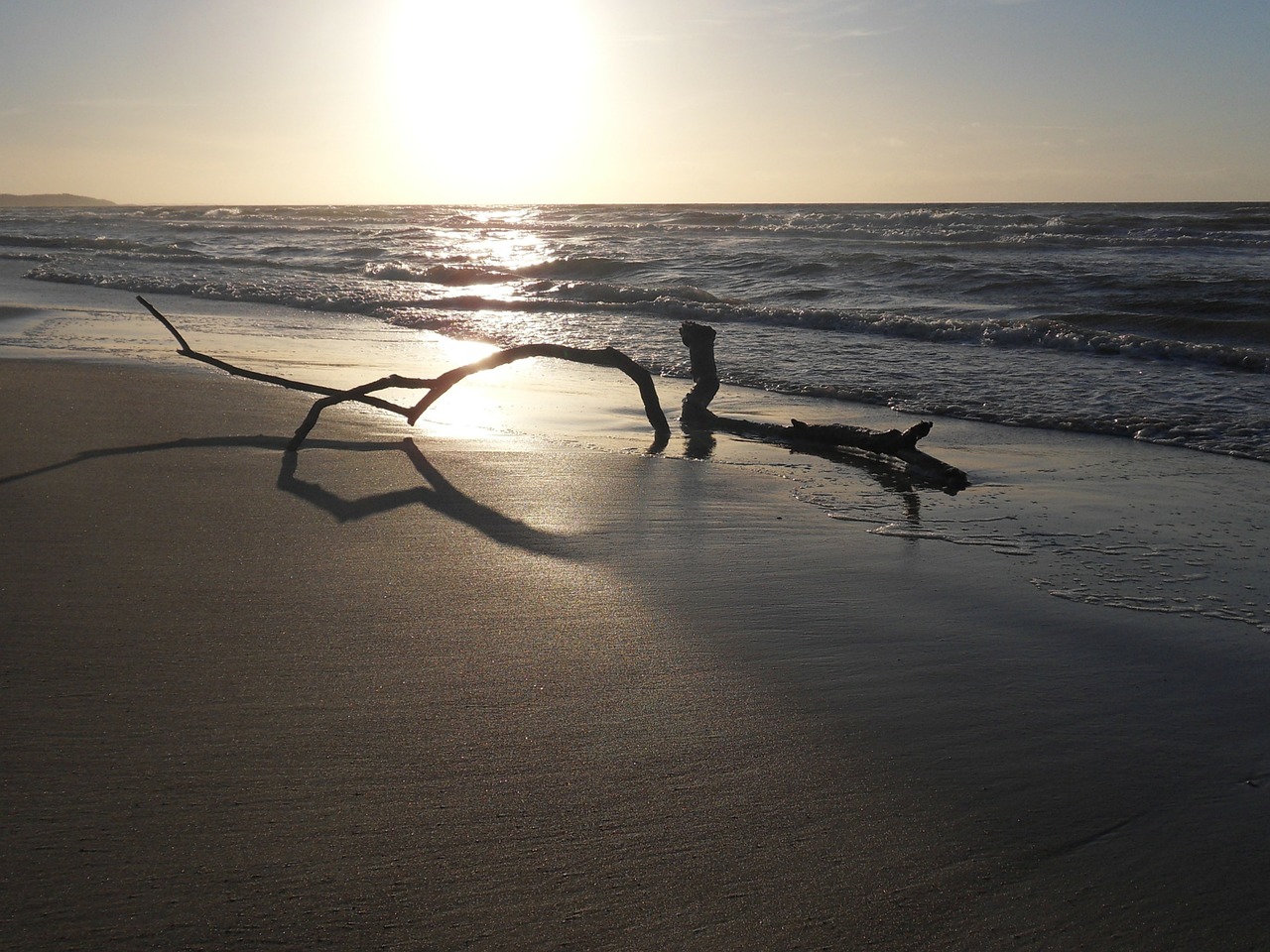 sundown sea sky free photo