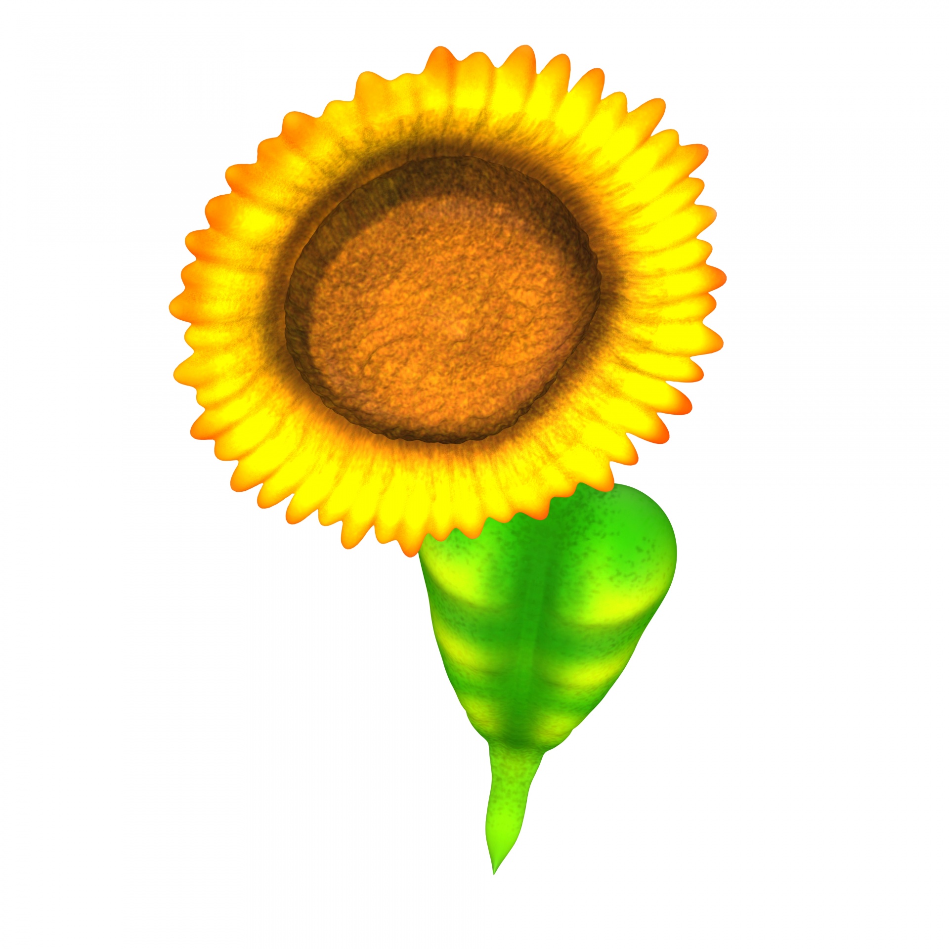 drawing 3d sunflower free photo
