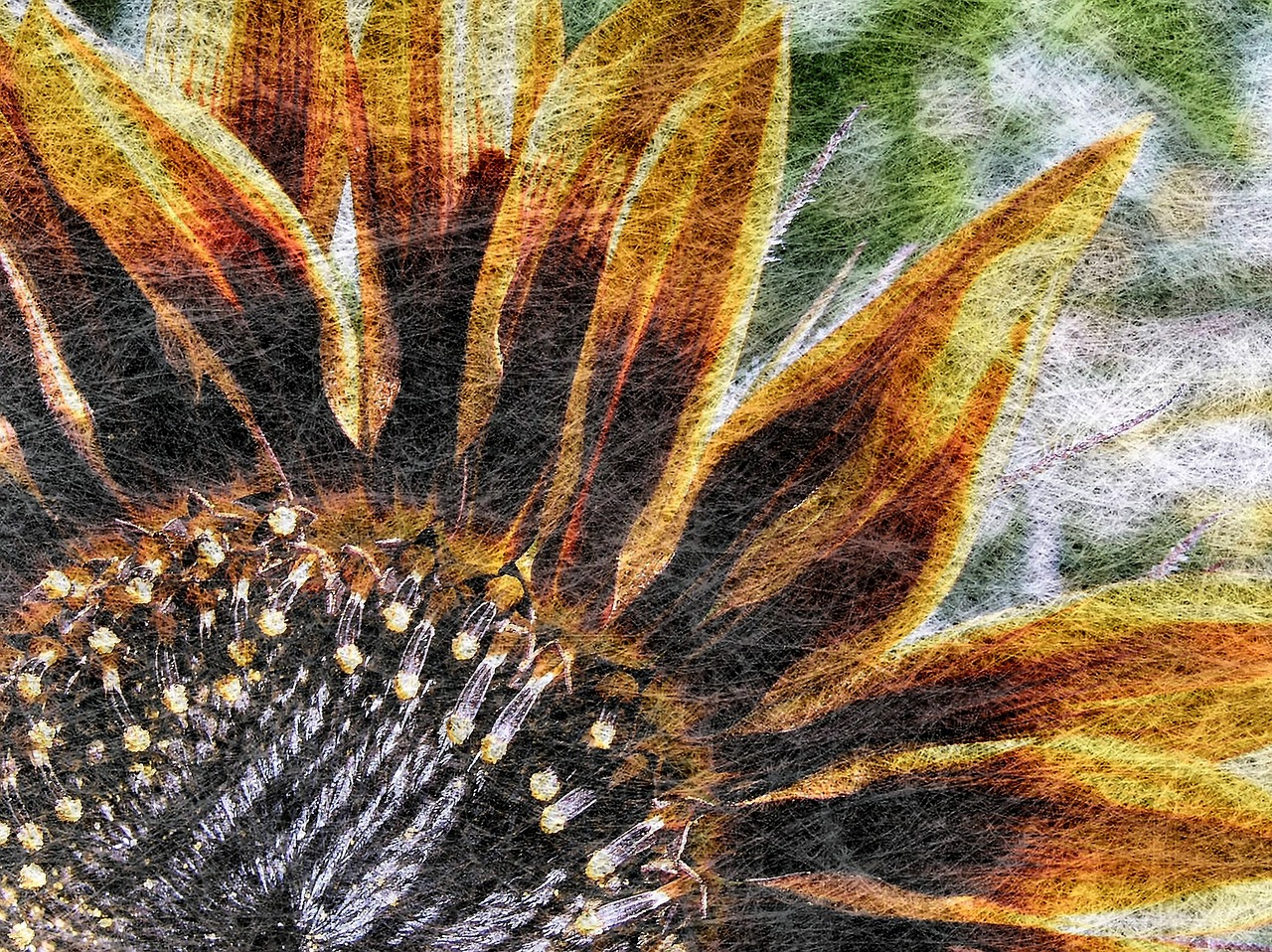 sunflower art flower free photo