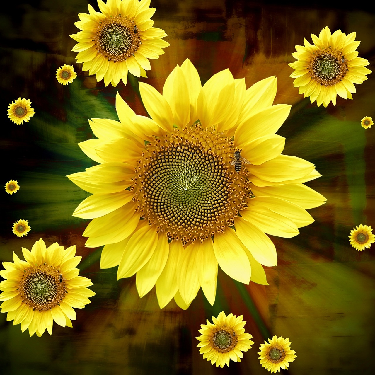 sunflower sunflower background nature free photo