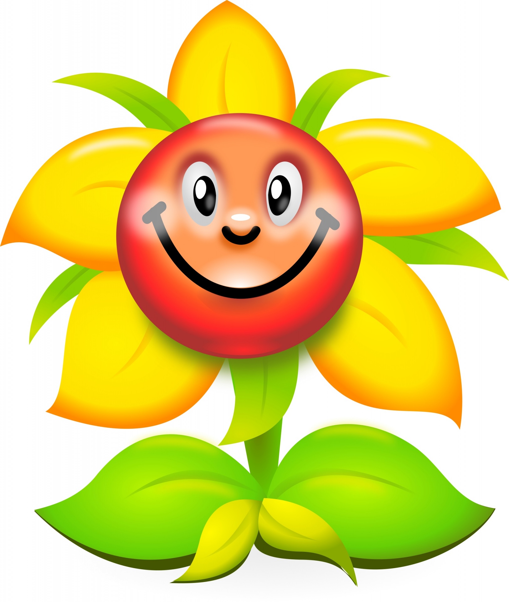Sunflower,flower,cartoon,art,background - free image from 